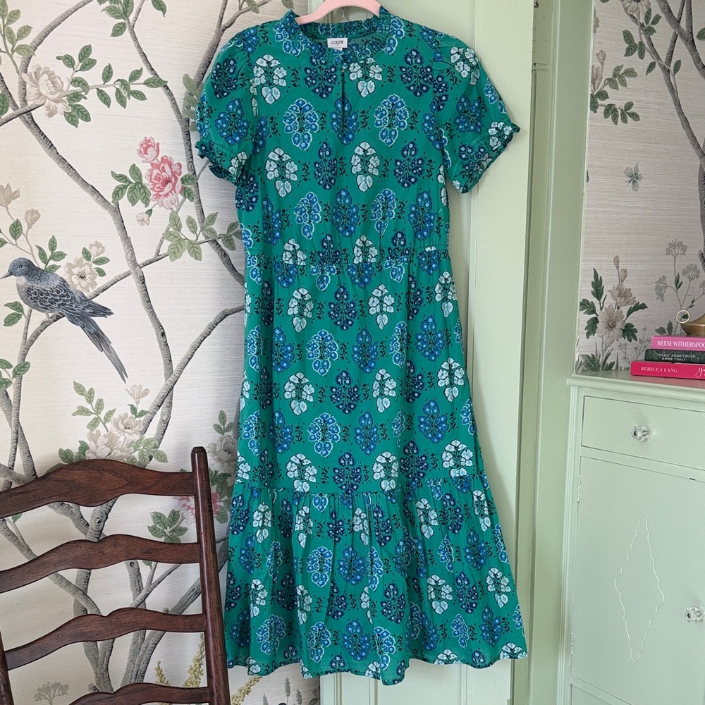 J.Crew Green Midi Dress ~ Great for Easter! - Picture 7 of 9